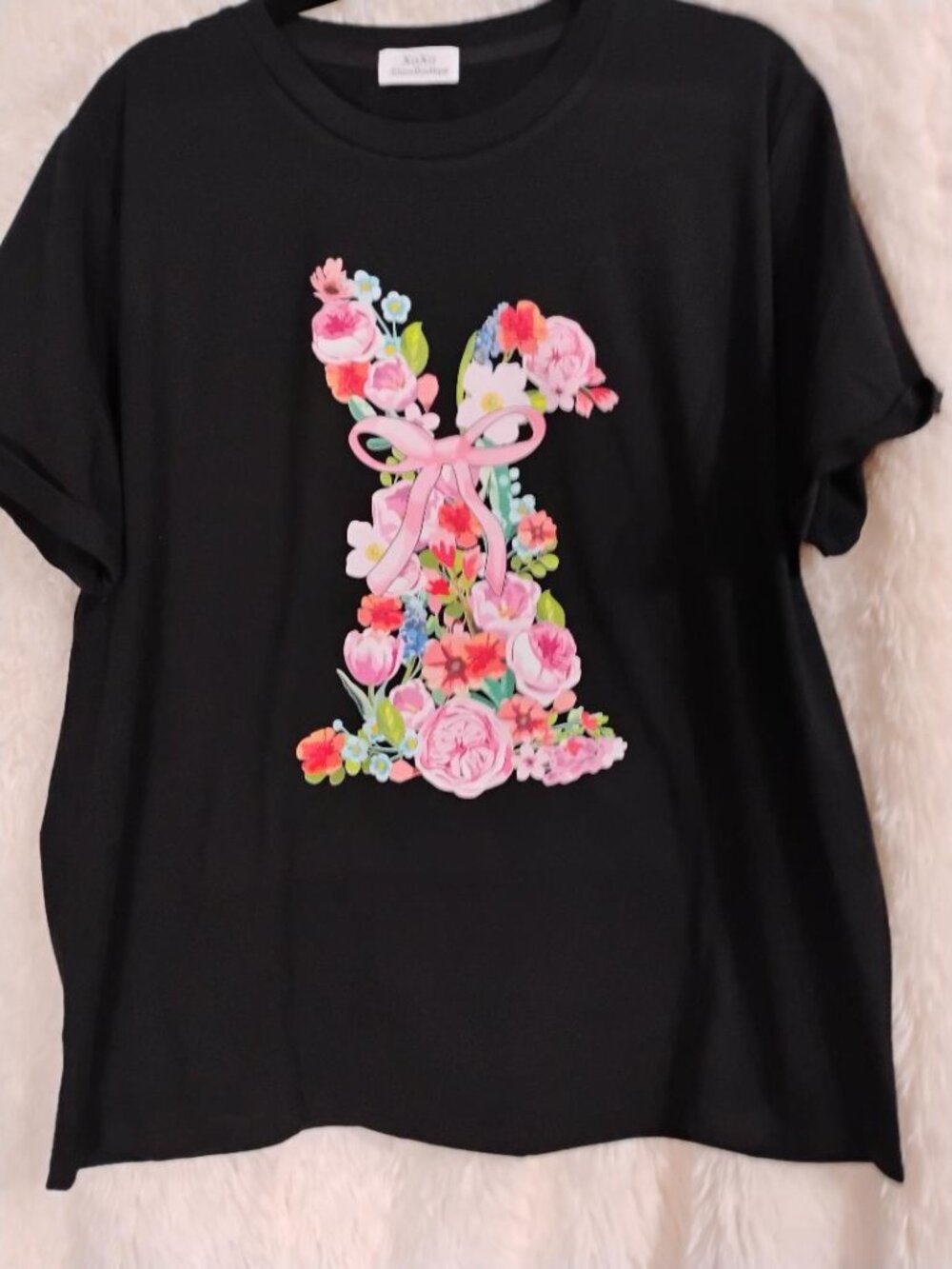 XoXo Elizas Boutique Floral Bunny Tee Size 2XL NWOT